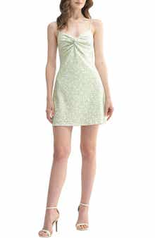 All in Favor Floral Eyelet Minidress