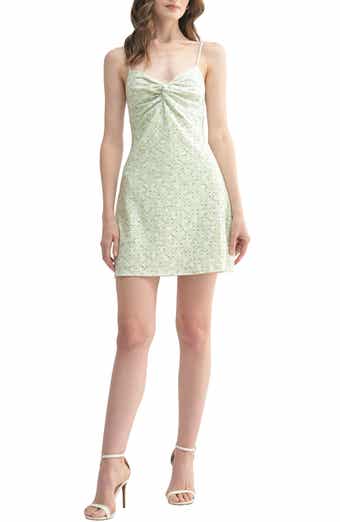 All in Favor Floral Eyelet Minidress