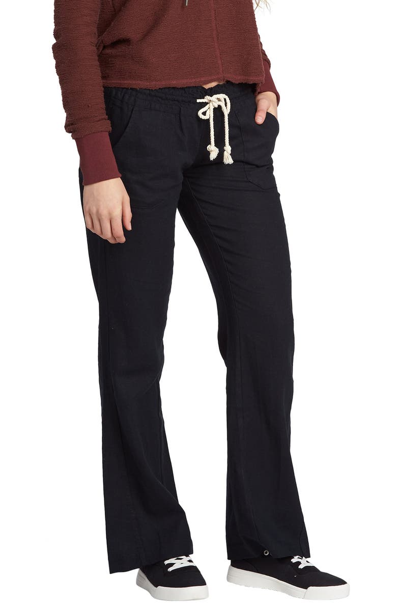 Roxy Oceanside Linen Blend Beach Pants, Alternate, color,