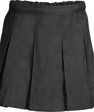 Lands' End School Uniform Girls Solid Box Pleat Skirt Top of Knee