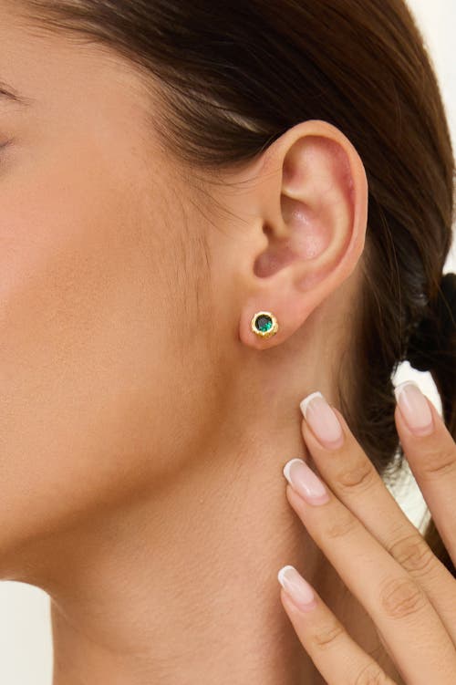Classicharms Skyler Molten Cubic Zirconia Stud Earrings In Gold