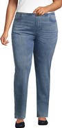 Lands' End Starfish High Rise Knit Denim Straight Jeans