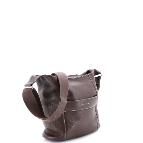 Pre-owned Hermes Hermes Sac Good News Bag Leather Pm In Brown