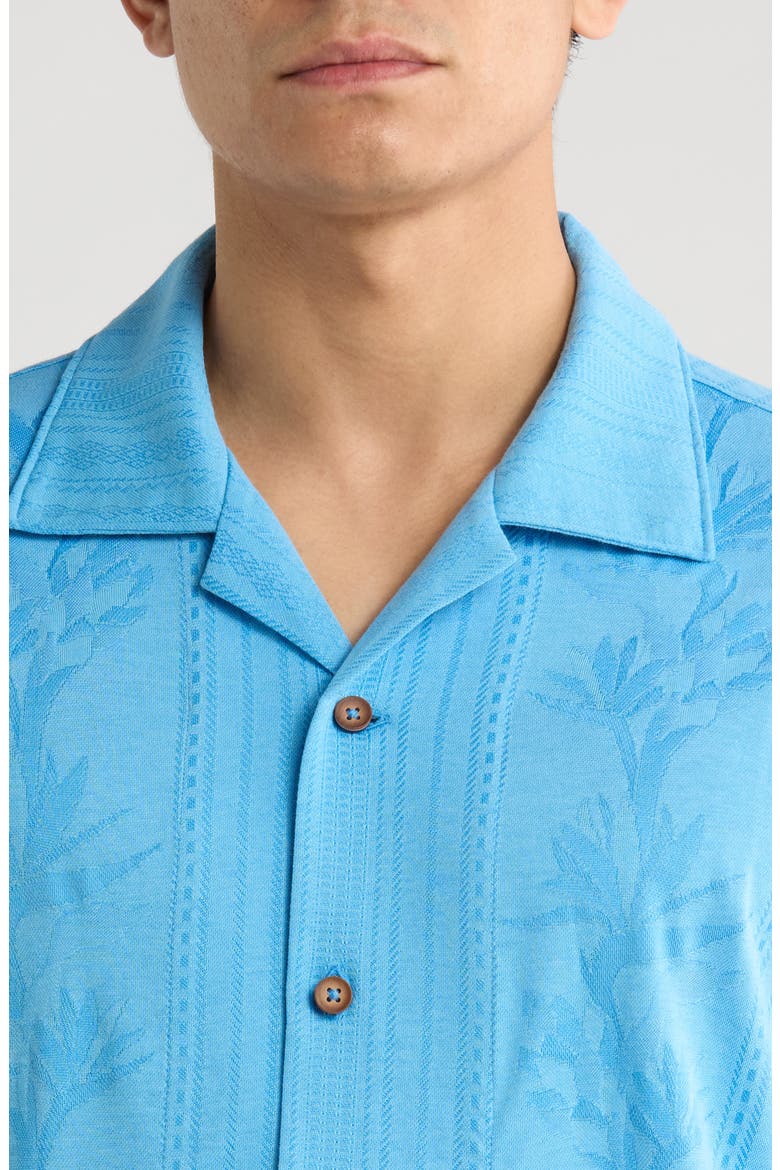 Palm Fresco Beach IslandZone® Button-Up Camp Shirt, Alternate, color, CAMPANULA