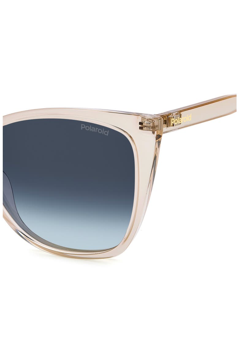 56mm Gradient Cat Eye Sunglasses, Alternate, color, BEIGE/ BLUE POLAR