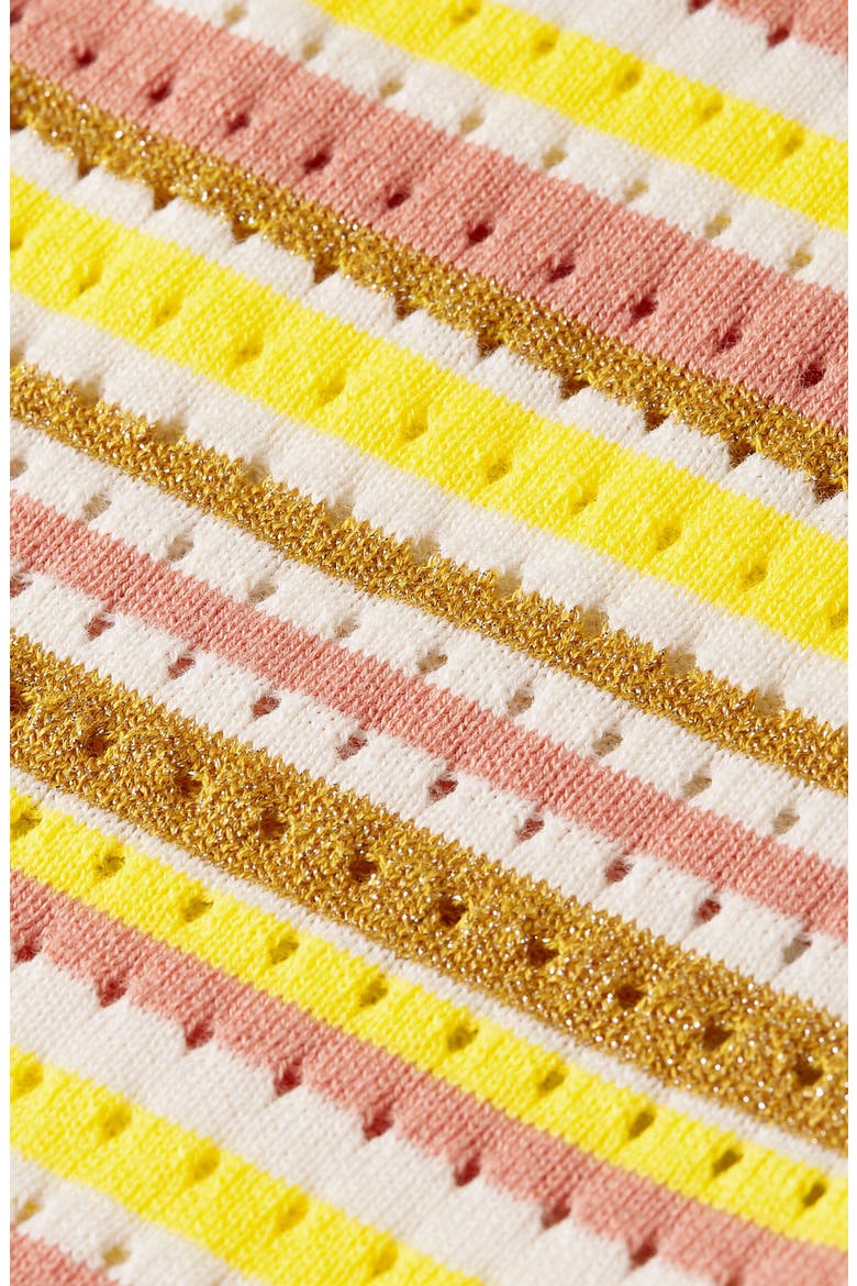 Kids' Stripe Open Stitch Polo Shirt, Alternate, color, STRIPE BLAZING YELLOW
