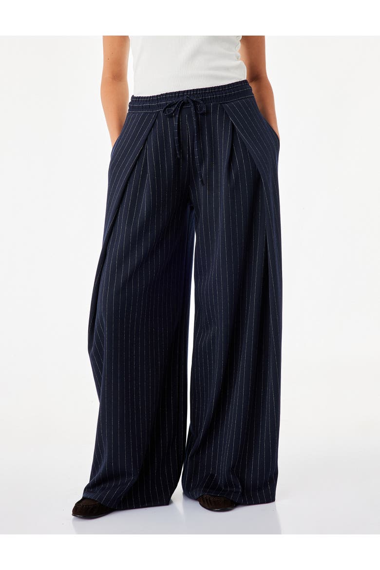 Striped Palazzo Pants, Alternate, color, NAVY STRIPE