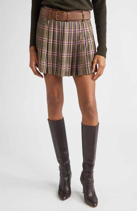 Ramy Brook Metallic Plaid Miniskirt