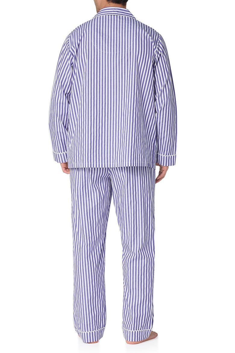 Stripe Organic Cotton Blend Pajamas, Alternate, color, NAVY 3D STRIPE