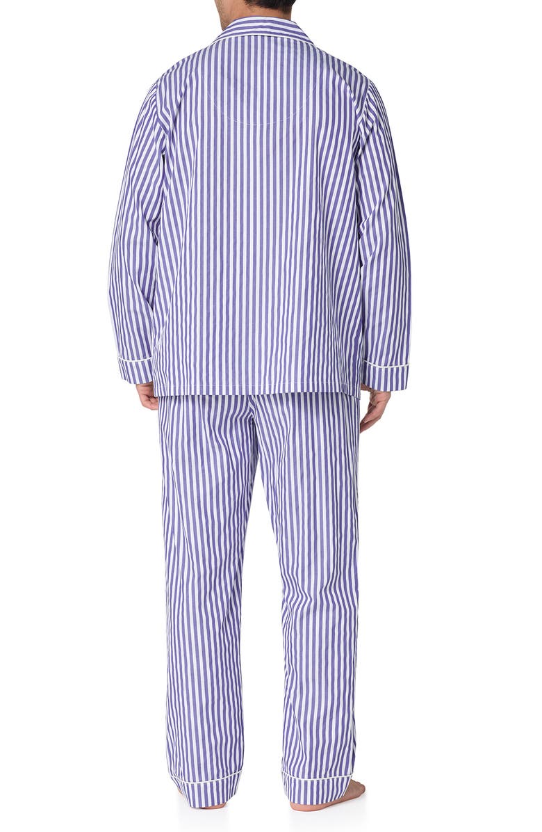 BedHead Pajamas Stripe Organic Cotton Blend Pajamas, Alternate, color, Navy 3D Stripe