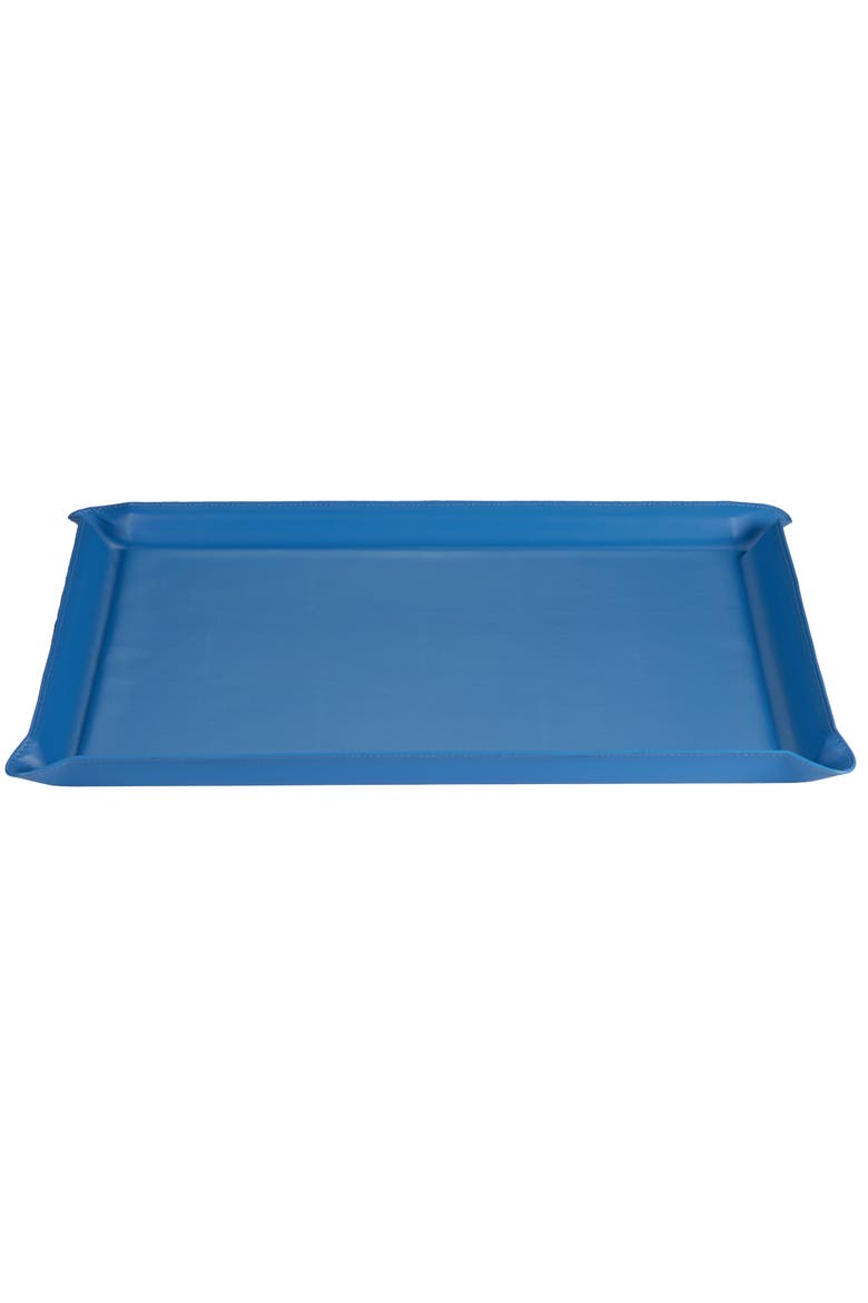 Grande Leather Ottoman Tray, Main, color, BLUE