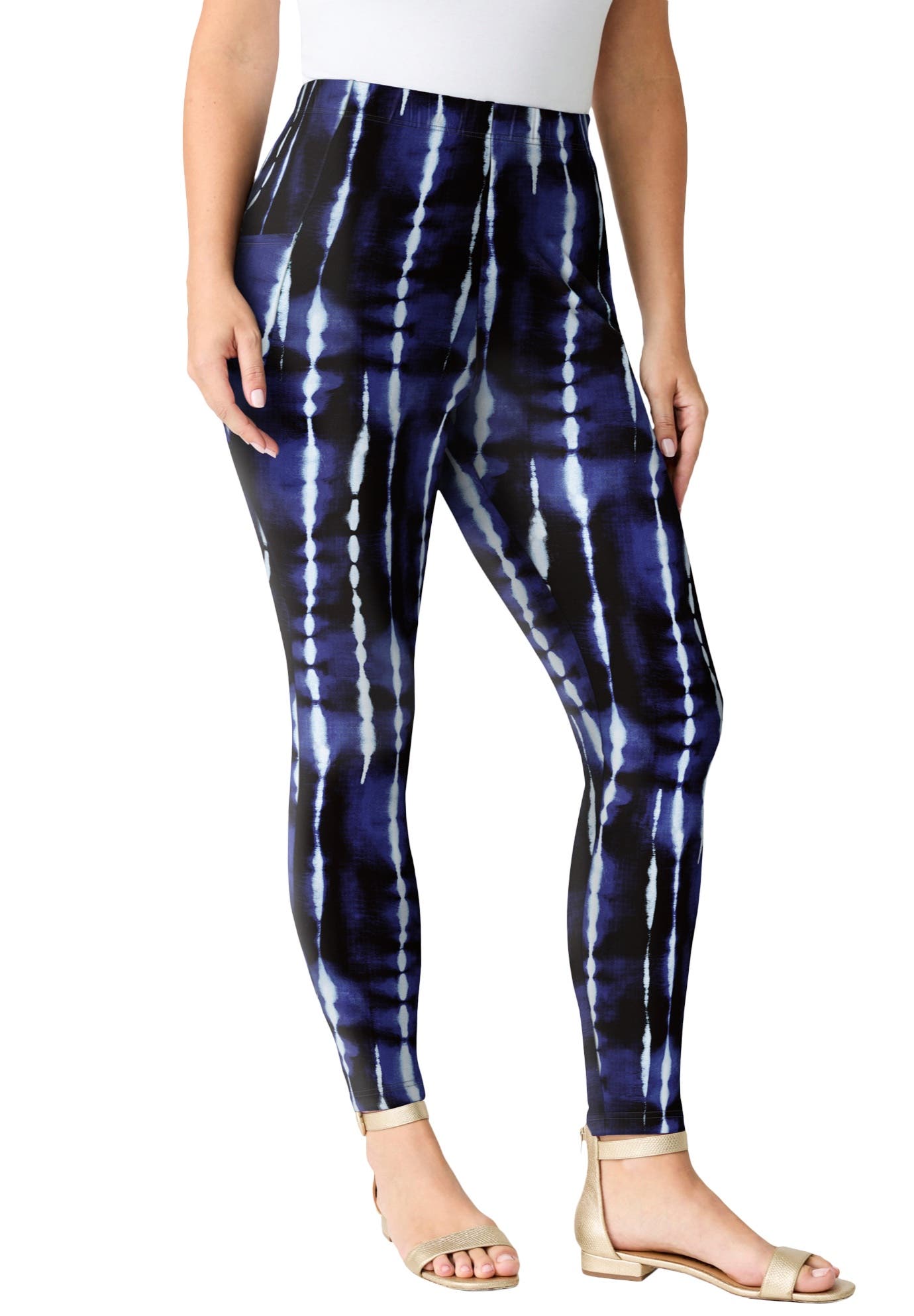 NAVY VARIEGATED TIE DYE