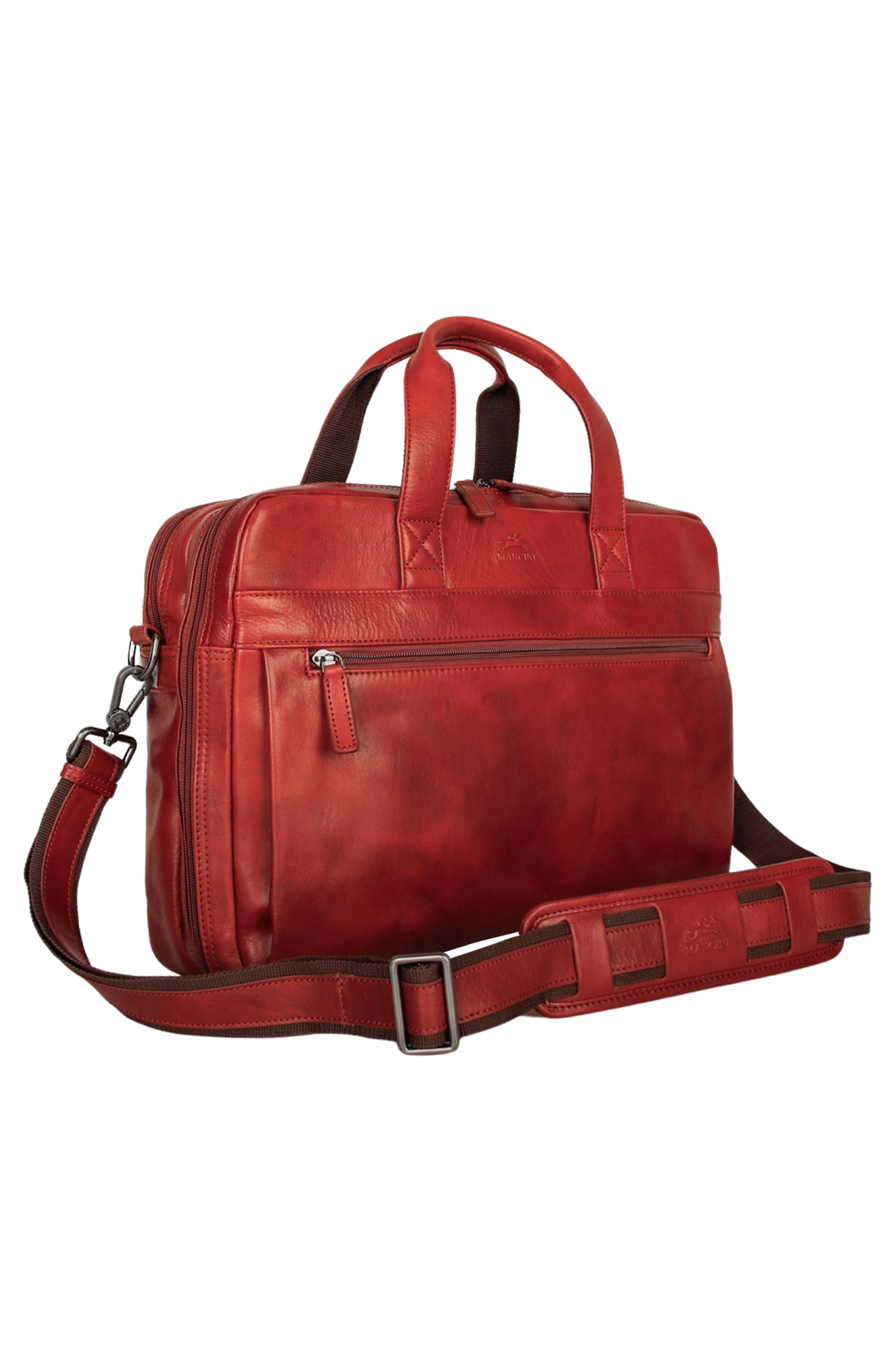 Double Compartment Briefcase, Alternate, color, COGNAC