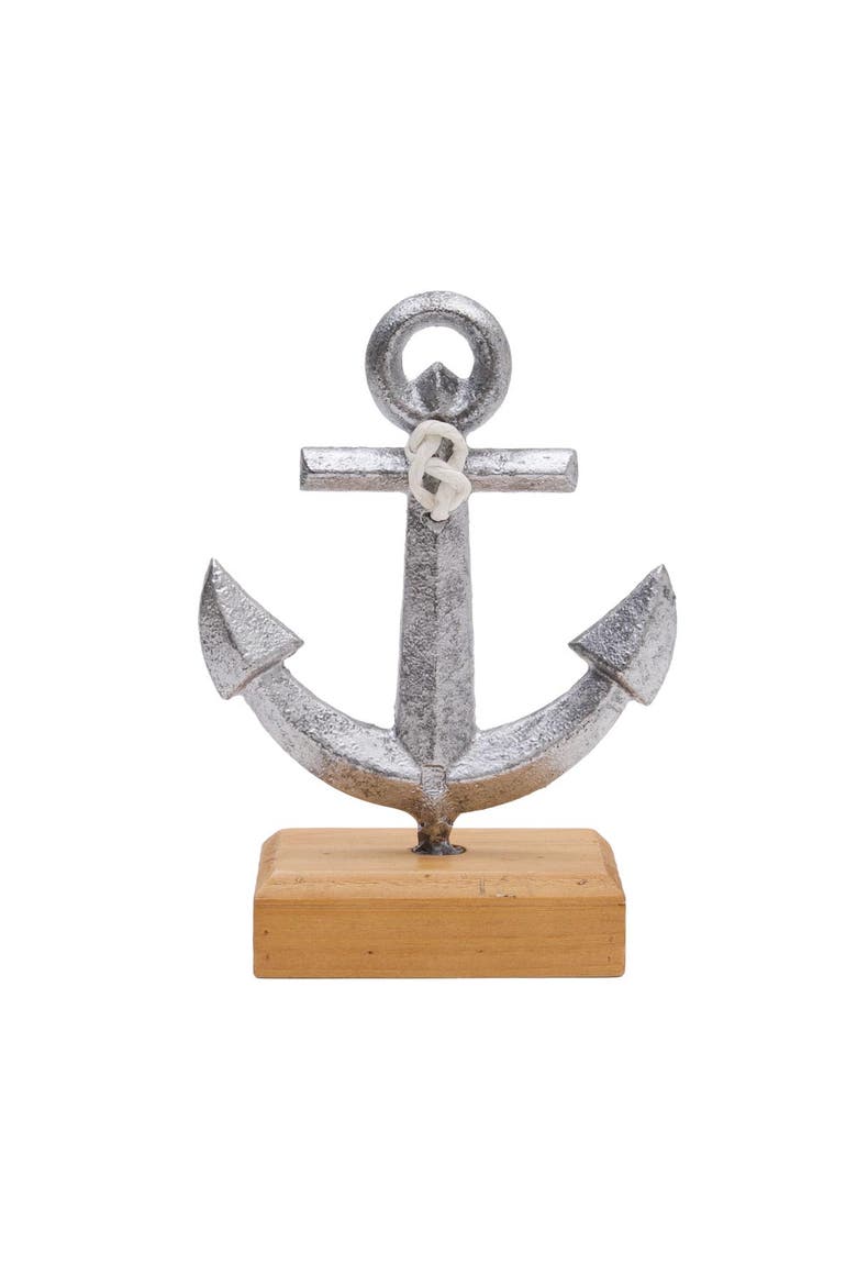 Anchor Silver Decorative Accent Antique Figurine, Main, color, Silver