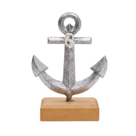 Anchor Silver Decorative Accent Antique Figurine