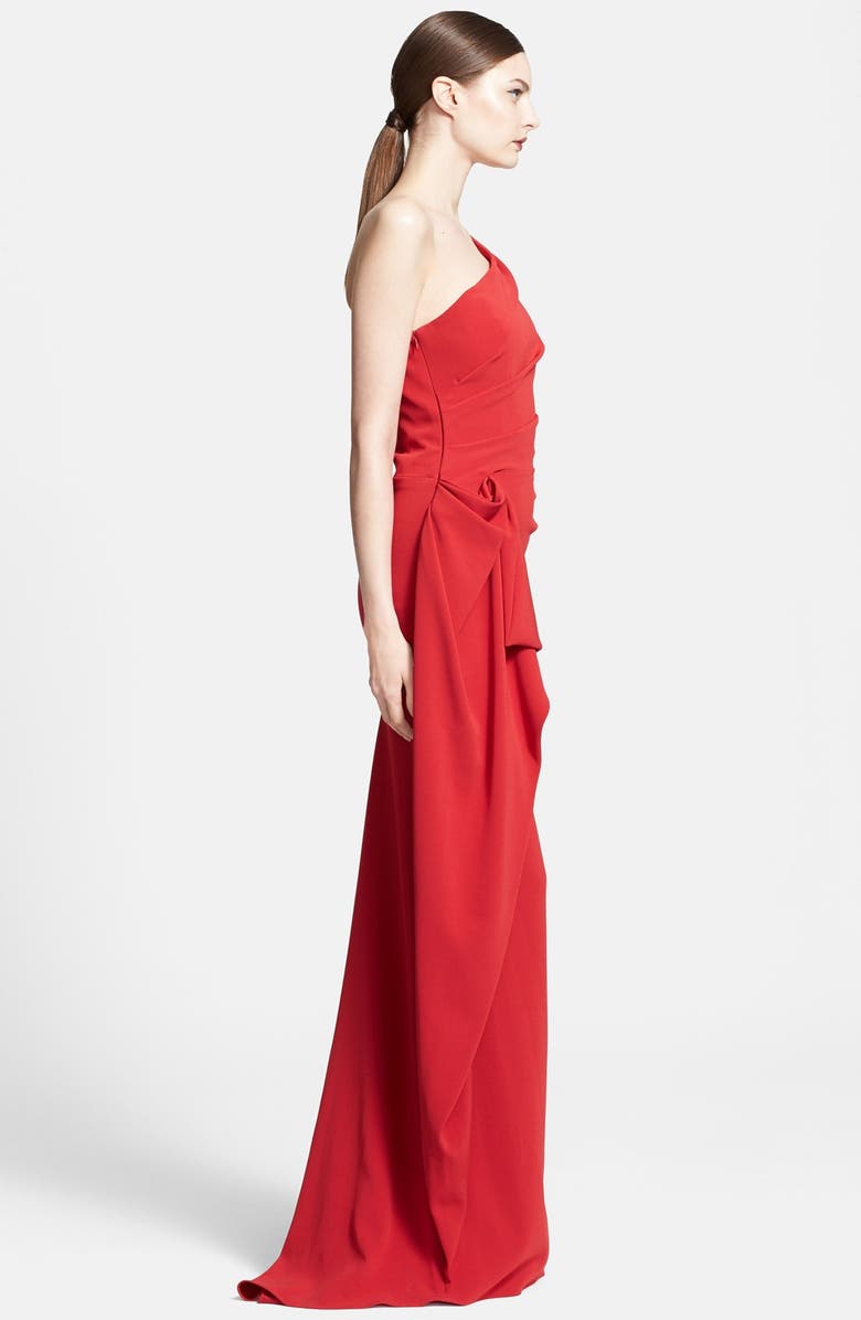 ESCADA One Shoulder Side Draped Column Gown | Nordstrom