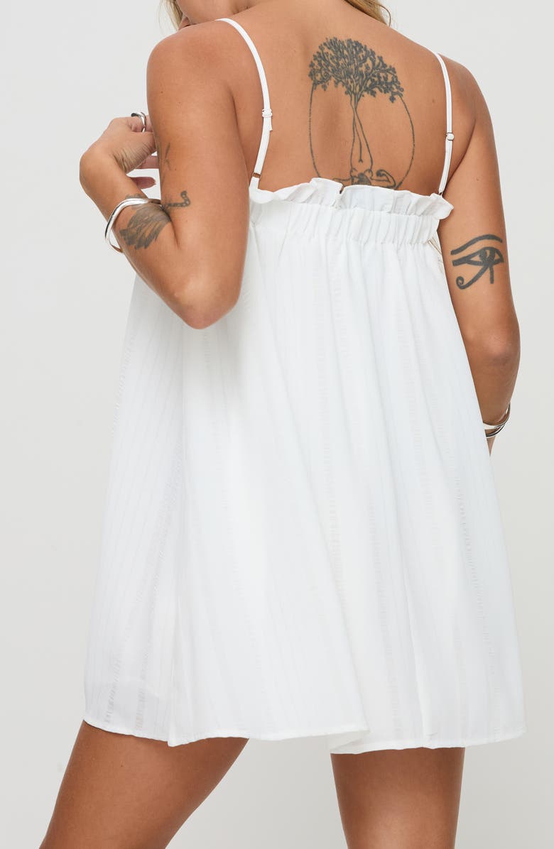 Princess Polly Marsaline Ruffle Trim Mini Sundress, Alternate, color, White