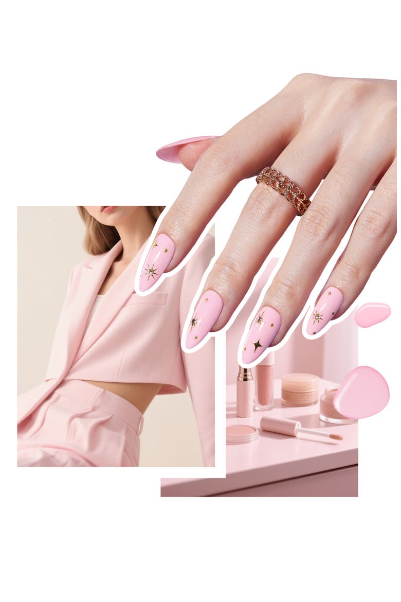 Nude Pink Gel Nail Polish Kit with UV LED Light, Alternate, color, Pink bubble