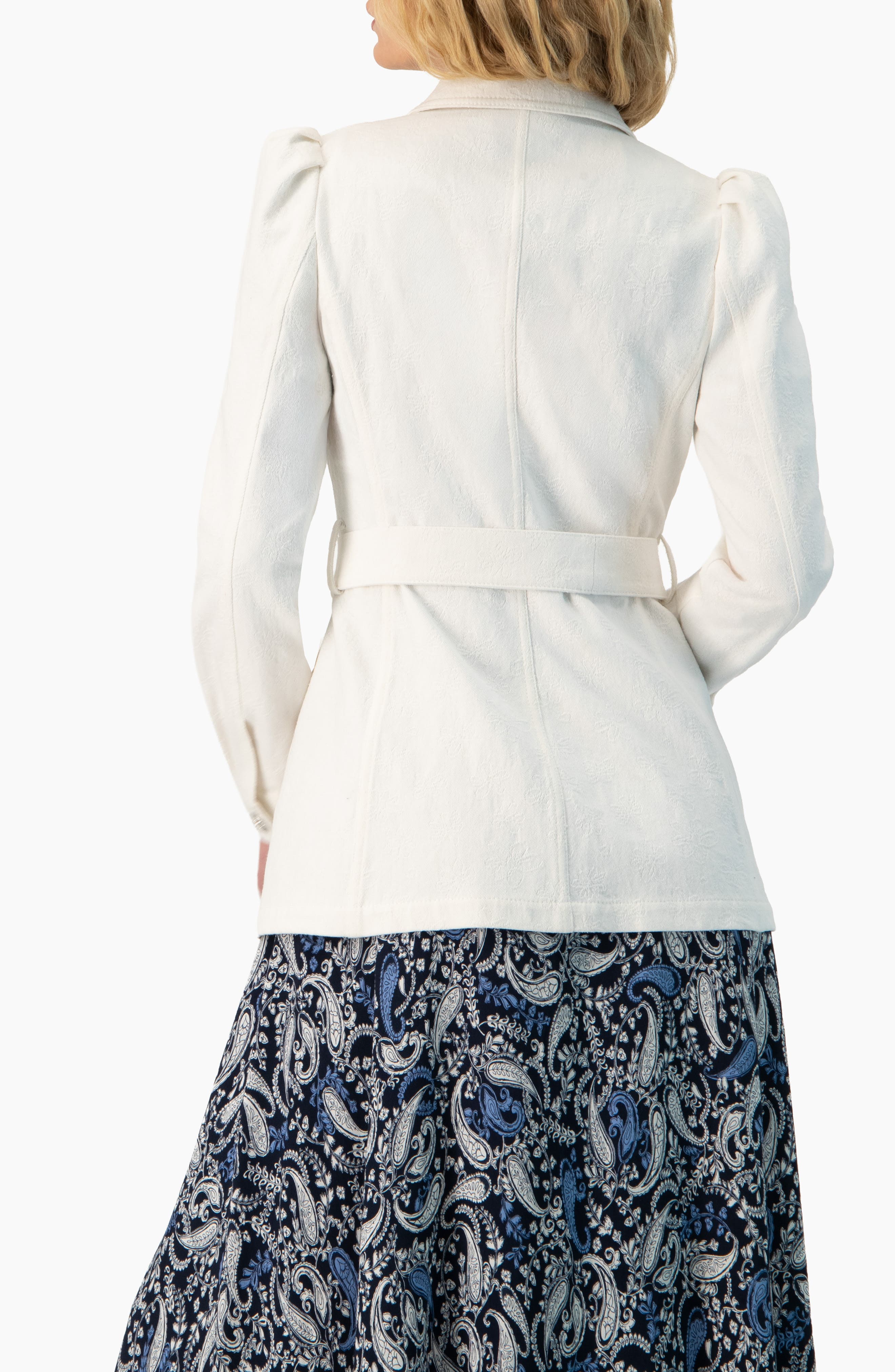 Long Biker Jacket with Belt - image 2