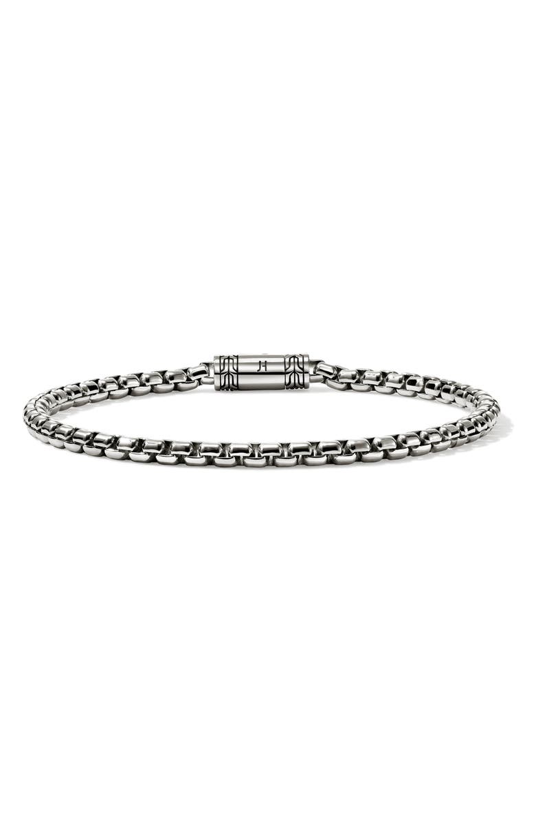 John Hardy Box Chain Bracelet, 3.7mm, Main, color, Sterling Silver