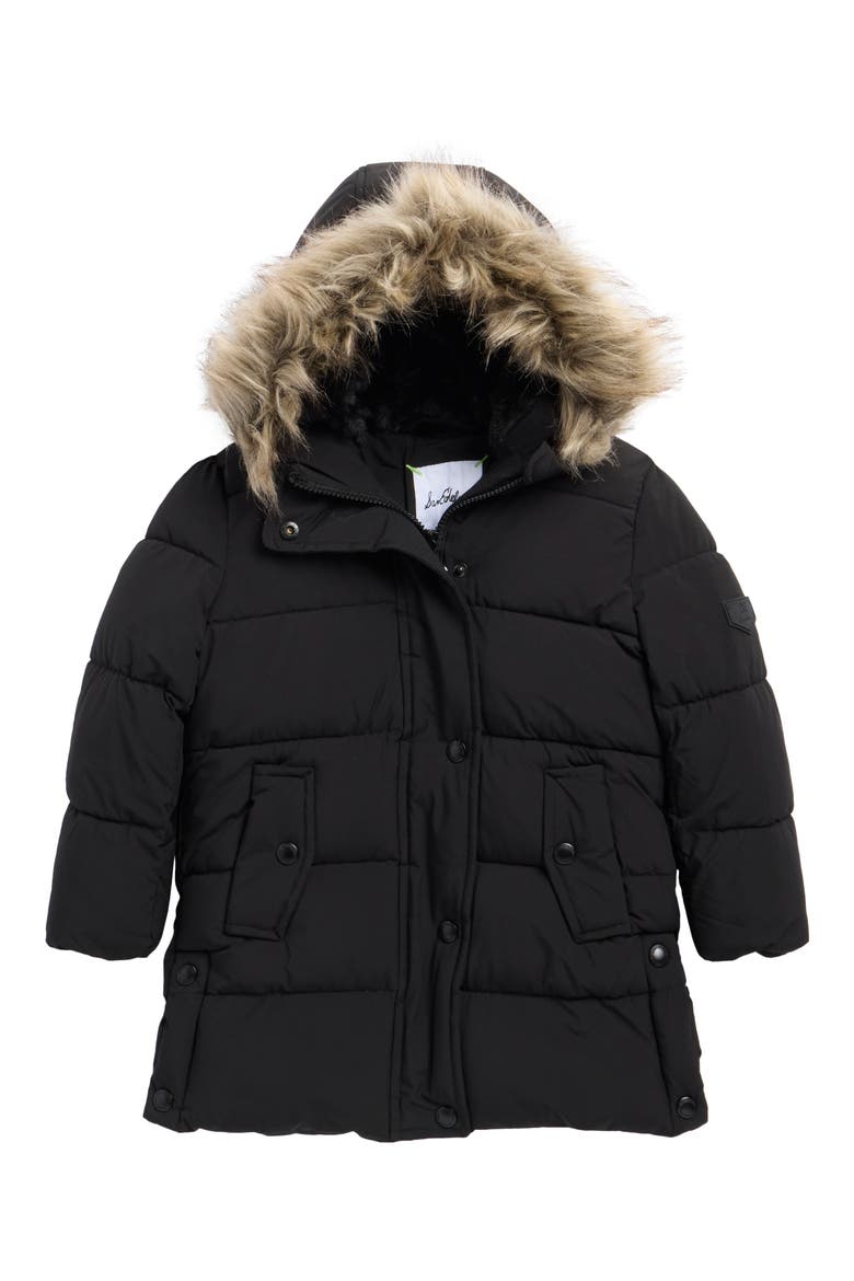 Kids' Expedition Parka with Faux Fur Trim, Main, color, BLACK