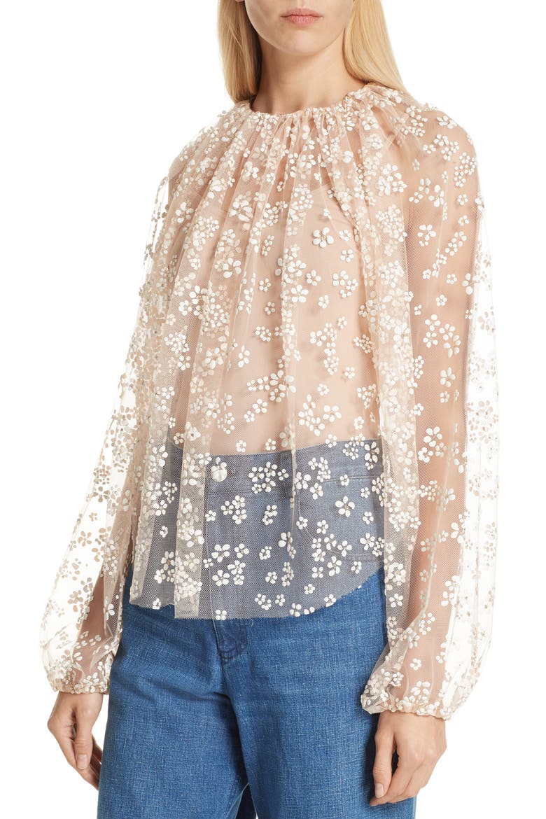 Decadent Lace Top, Alternate, color, NUDE