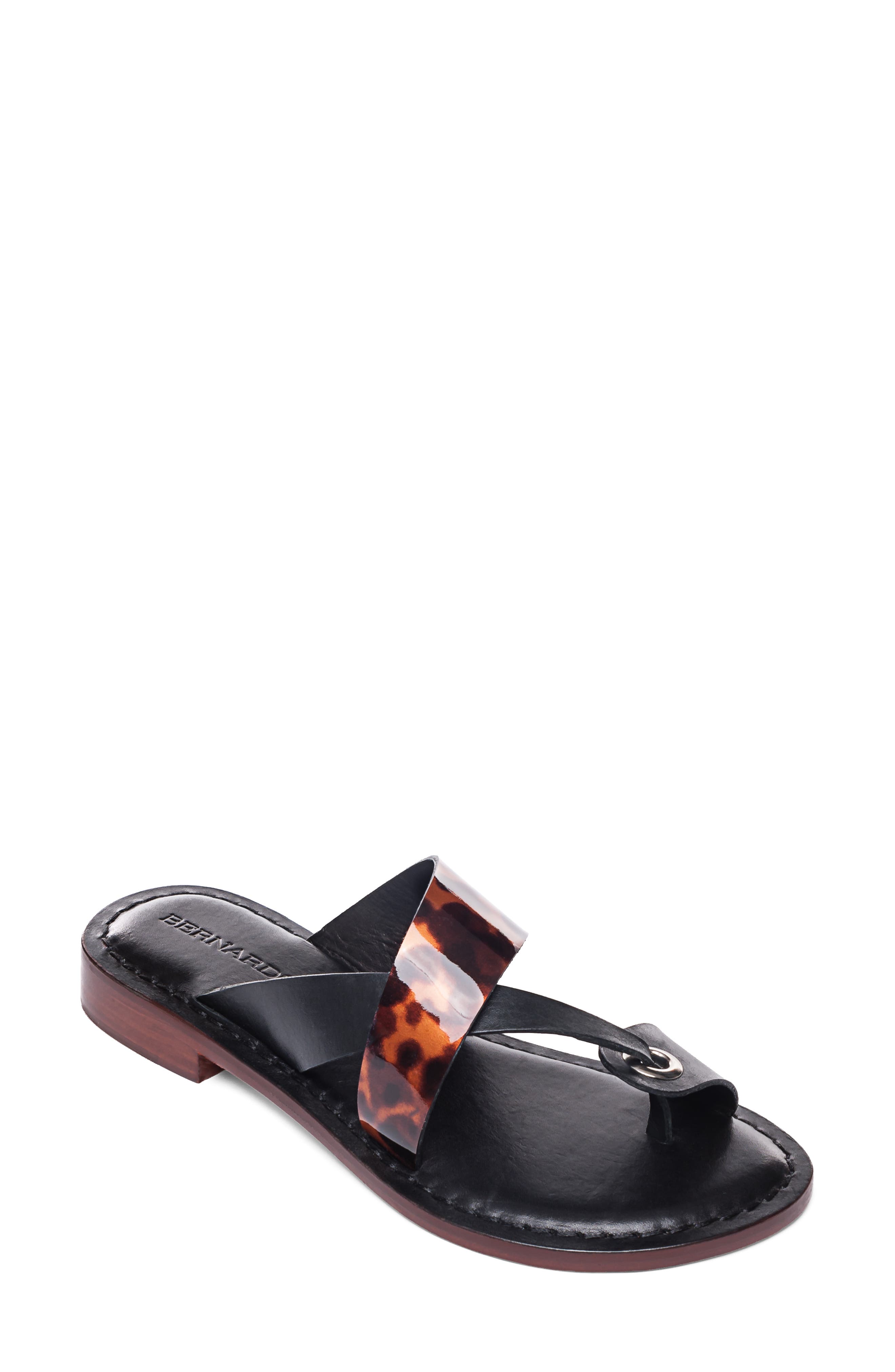 Tia Sandal, Main, color, BLACK/ TORTOISE
