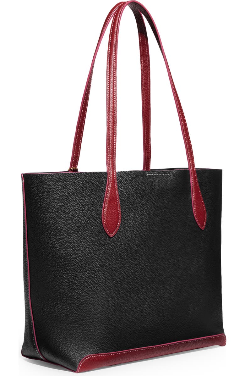COACH Pebbled Leather Logo Tote, Alternate, color,