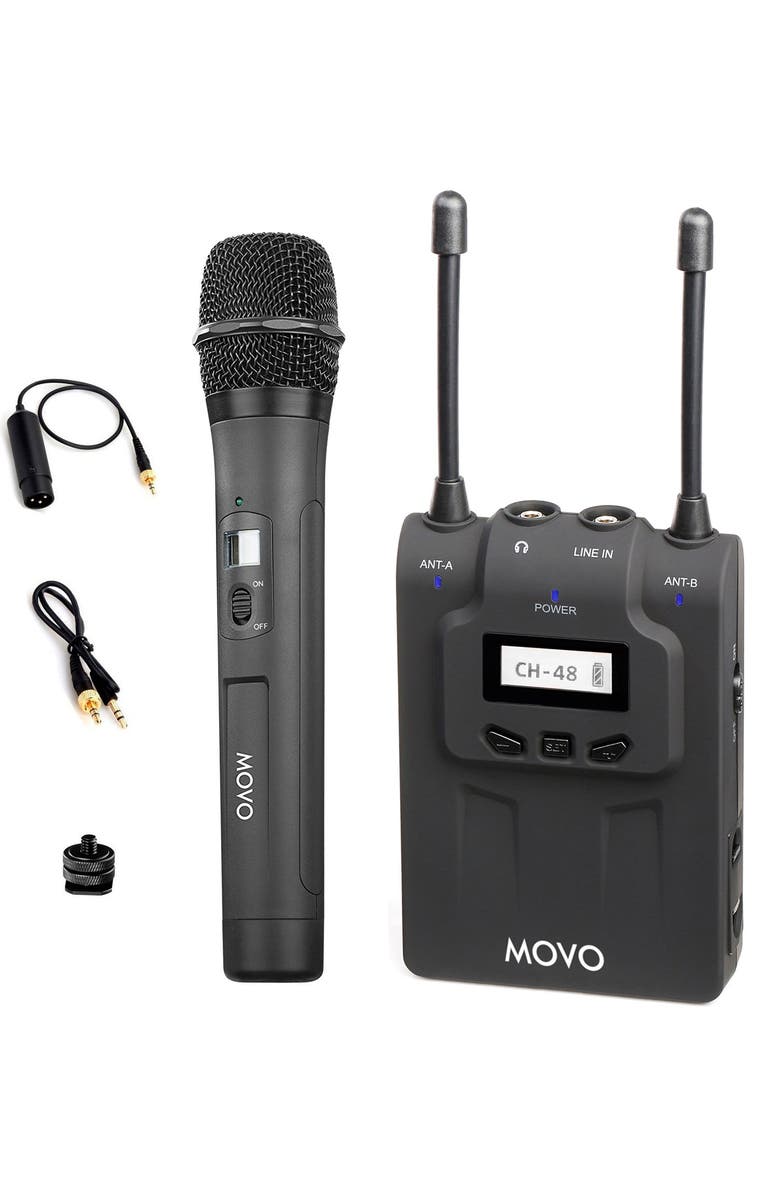 MOVO WMIC80 UHF Wireless Handheld Microphone System, Main, color, Black