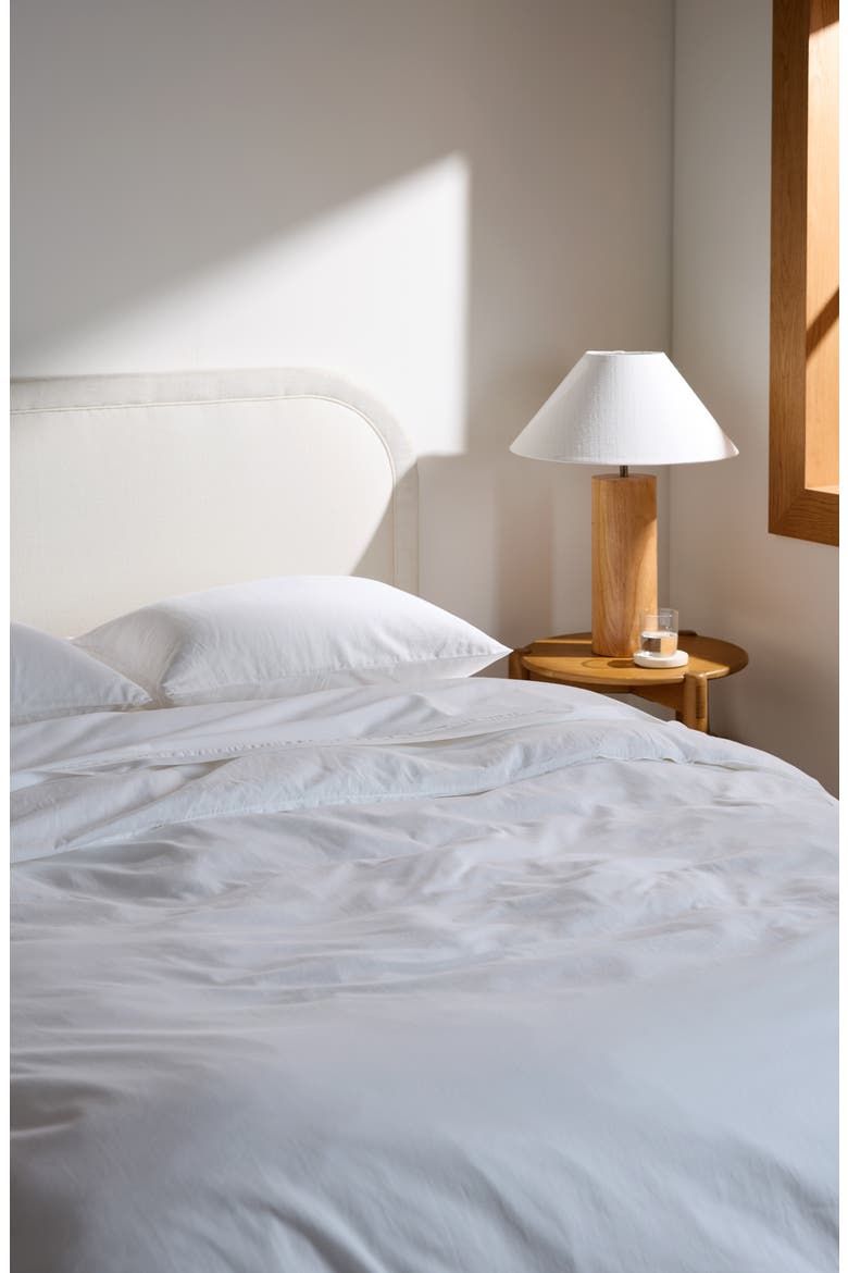 Soft Luxe Organic Cotton Sateen Duvet Cover (Nordstrom Exclusive), Alternate, color, WHITE