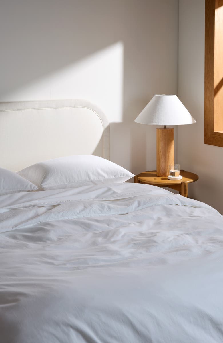 Parachute Soft Luxe Organic Cotton Sateen Duvet Cover, Alternate, color, White