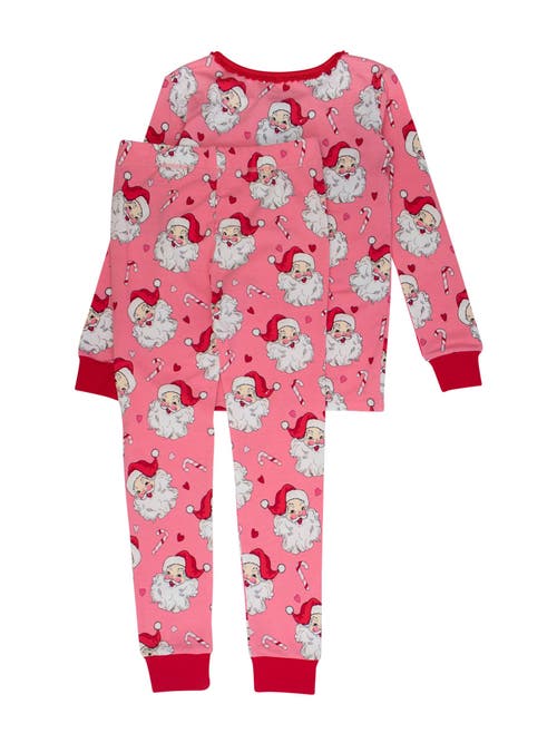 Rufflebutts Modal Blend Ruffle Long Sleeve Pajama Set In Pink