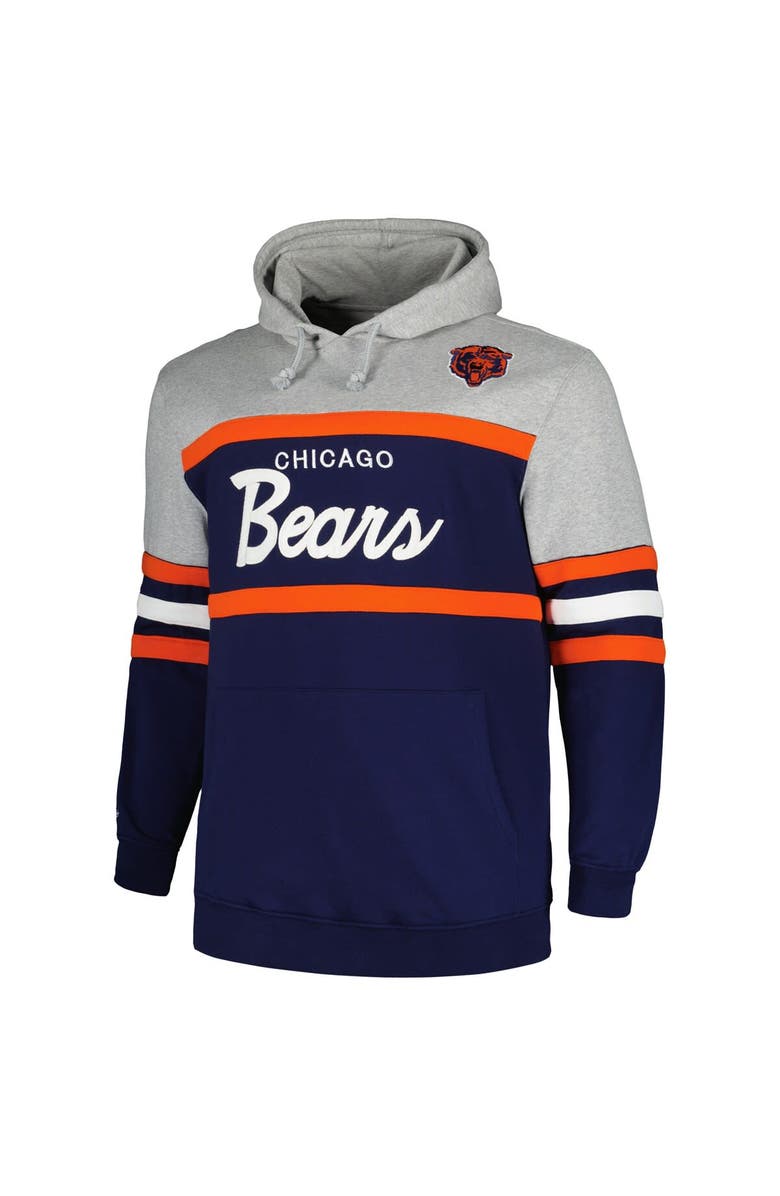 Mitchell & Ness Men's Mitchell & Ness  Heather Gray/Navy Chicago Bears Big & Tall Head Coach Pullover Hoodie, Alternate, color, 