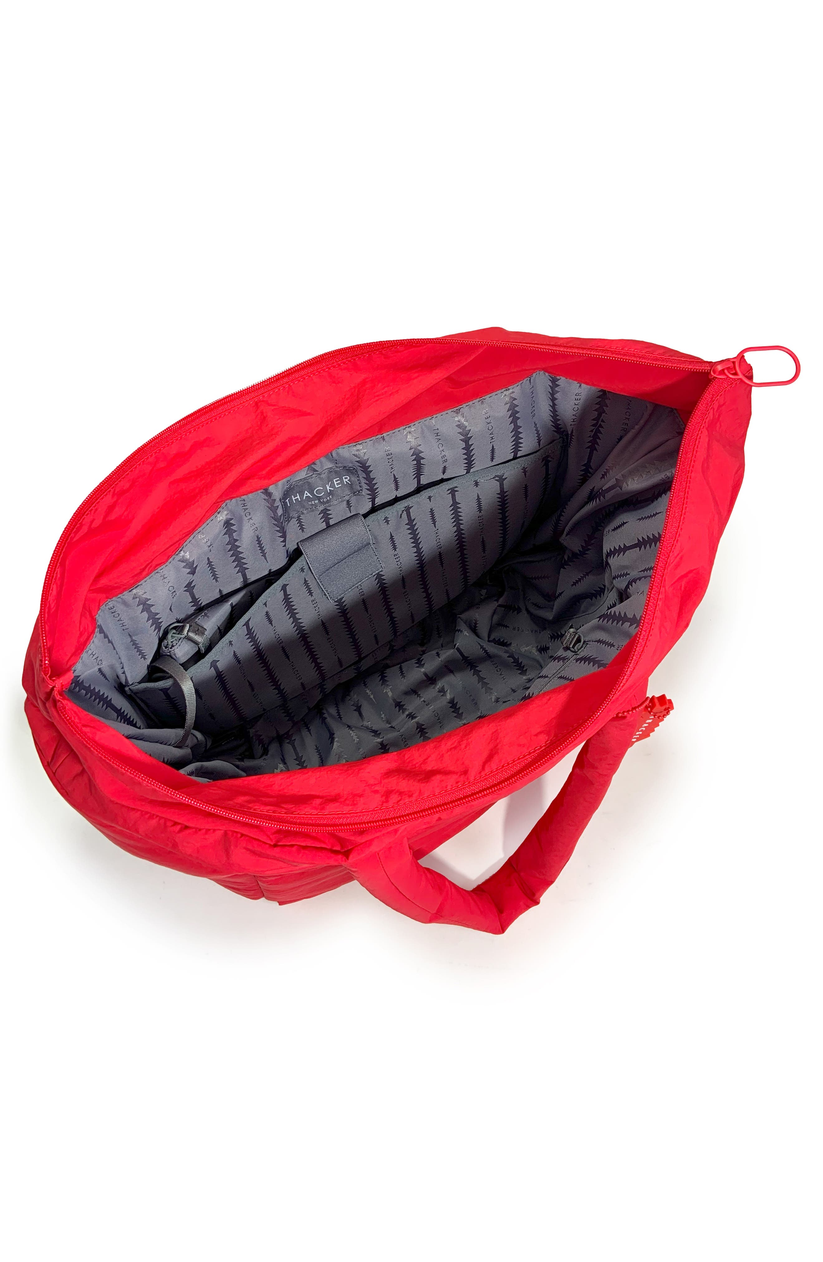 Thacker Quinn Quilted Nylon Tote Bag, Alternate, color, Apple