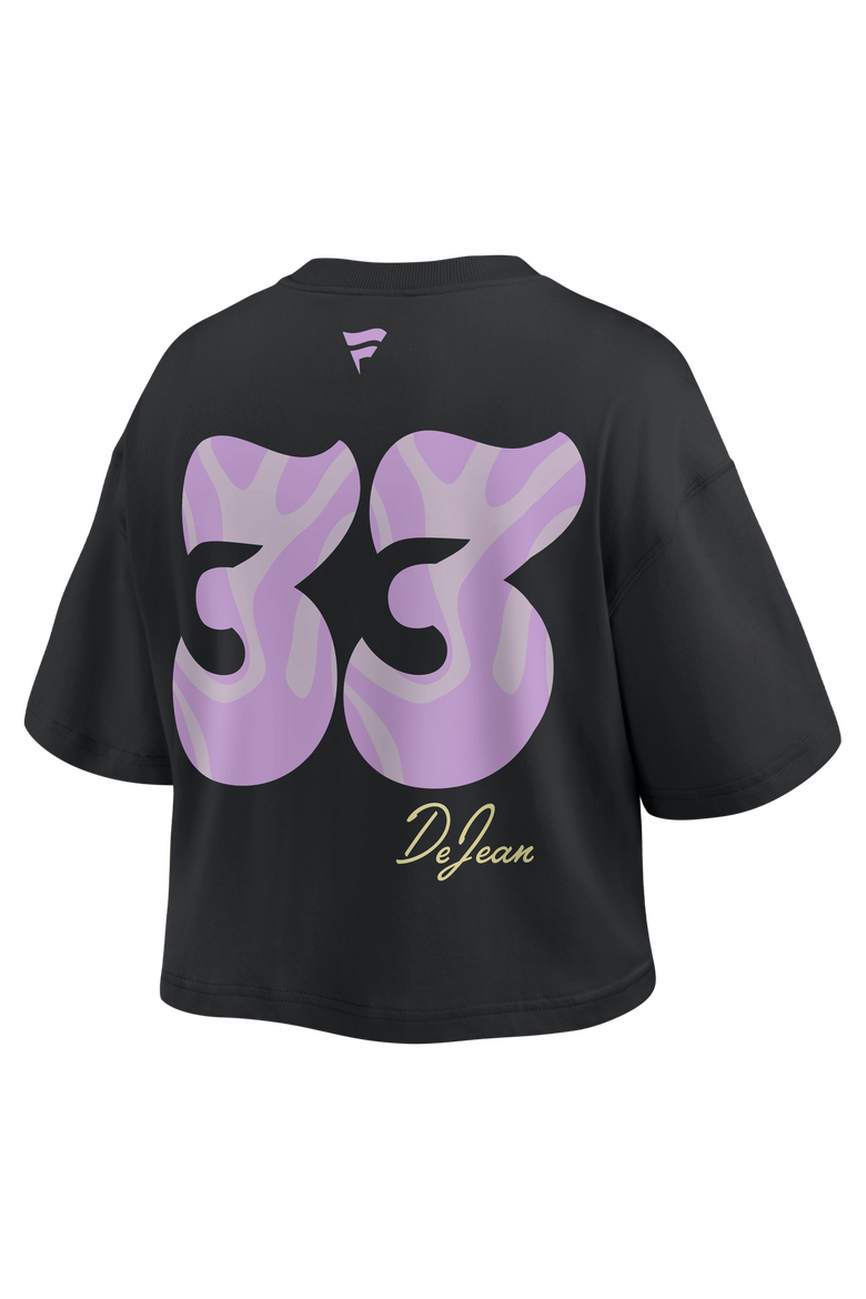 Women's Fanatics Cooper DeJean Black Philadelphia Eagles Fashion Cropped T-Shirt, Alternate, color, Black