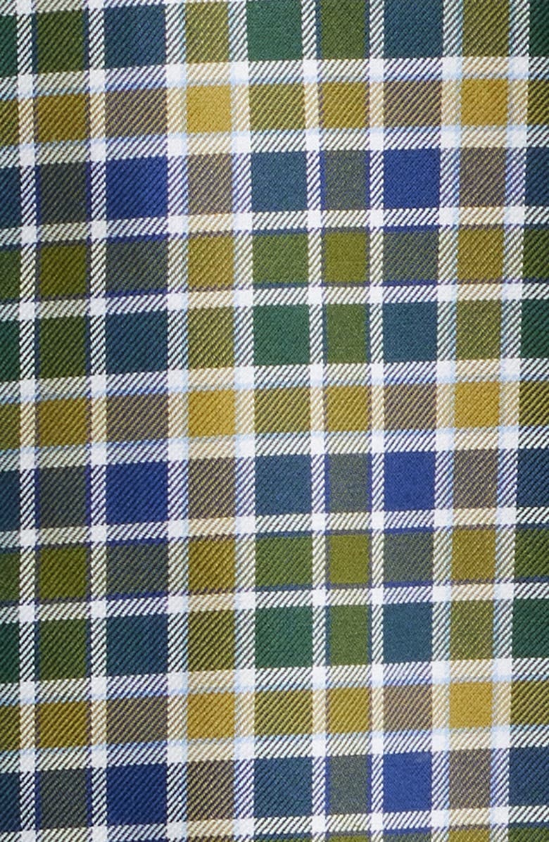Scott Barber Check Prep Cotton Twill Button-Down Shirt, Alternate, color, Hunter