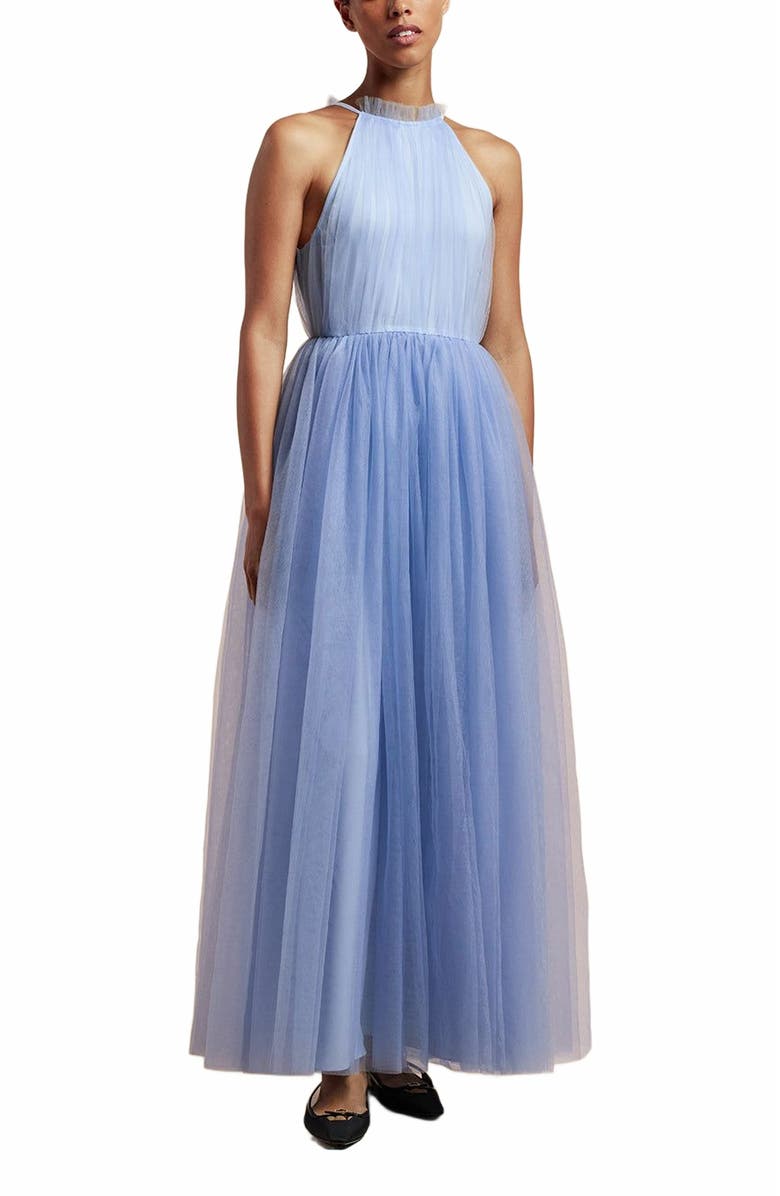 Rebecca Taylor Tulle Halter Neck Gown, Main, color, 