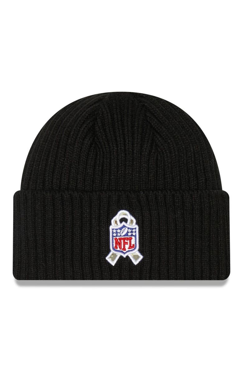 New Era Men's New Era Black Pittsburgh Steelers 2022 Salute To Service Knit Hat, Alternate, color, 