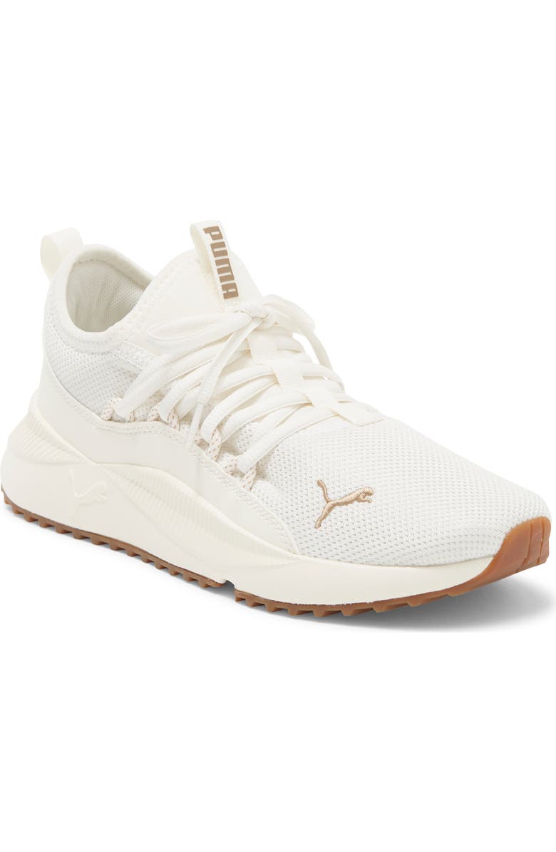 PUMA Pacer Future Web Knit Sneaker, Main, color, Pristine-Puma Gold