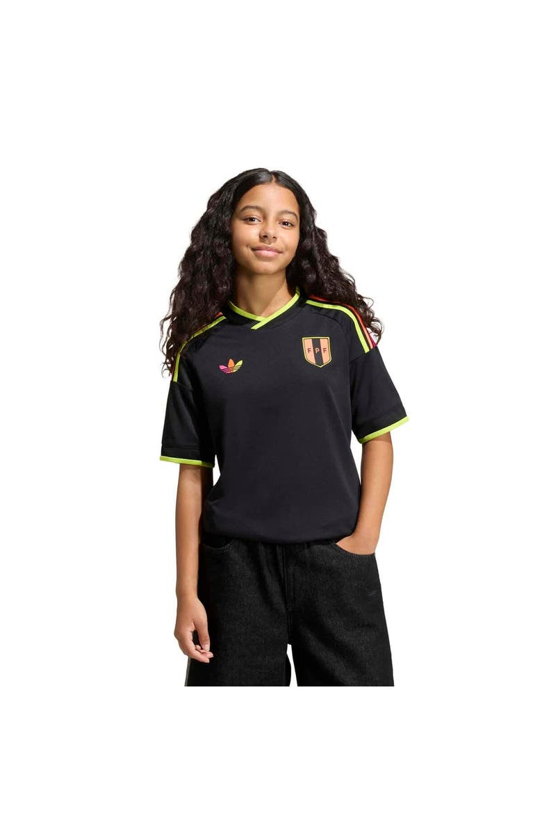 adidas Youth adidas  Black Peru National Team 2026 Away Replica Jersey, Main, color, Black
