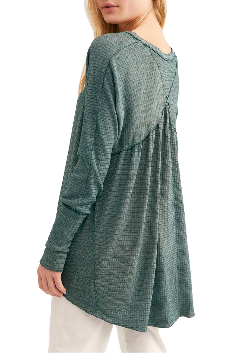 Citrine Textured Cotton Blend Top, Alternate, color, MOSS
