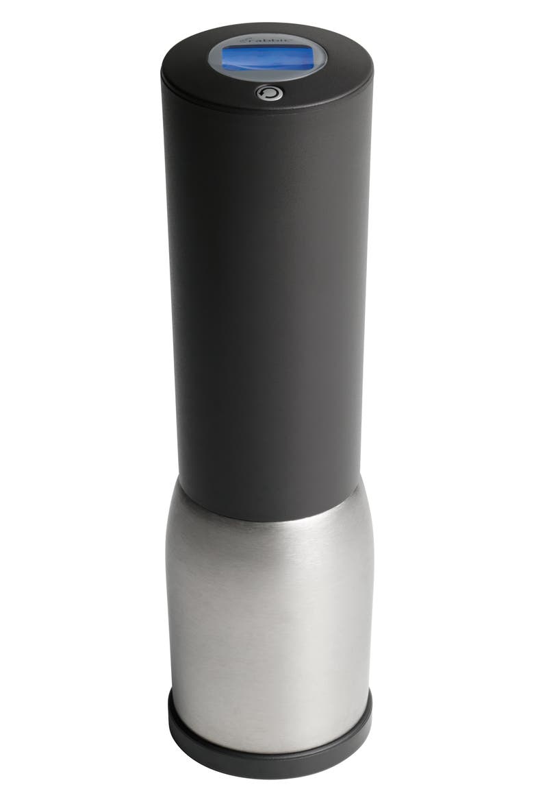Rabbit® Stainless Steel Electric Corkscrew, Main, color, BLACK/STAINLESS STEEL