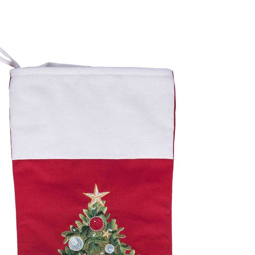 C & F Home C&f Home Holiday Tree Stocking In Red
