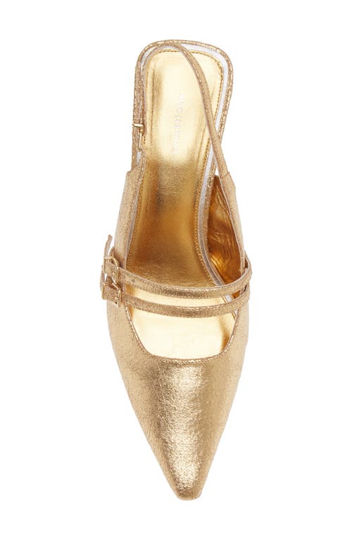 Kaanas Kaia Double Strap Slingback Pump In Gold