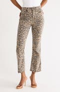 Good American Good Kick Flare Leopard Print Jeans
