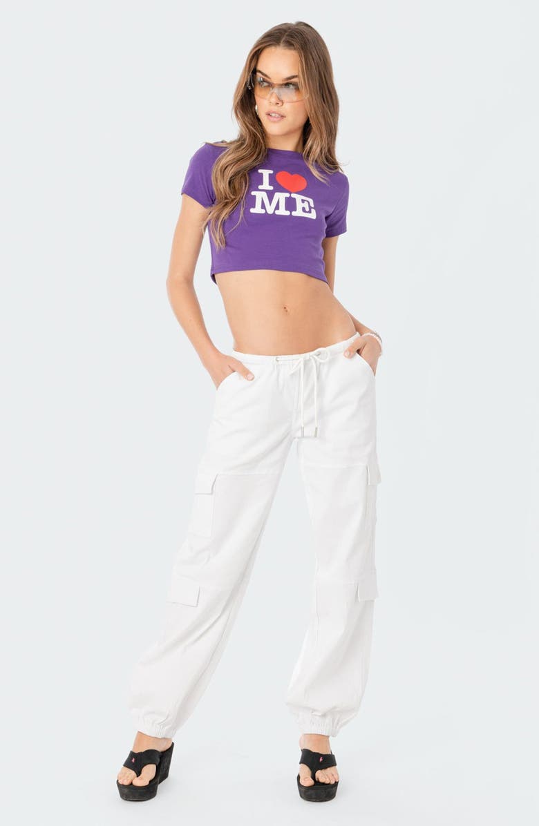 EDIKTED Denver Relaxed Cargo Pants, Alternate, color, White