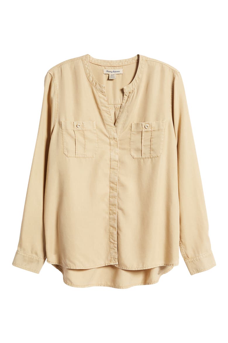 Mission Beach Long Sleeve Shirt, Alternate, color, GOLDEN HONEY