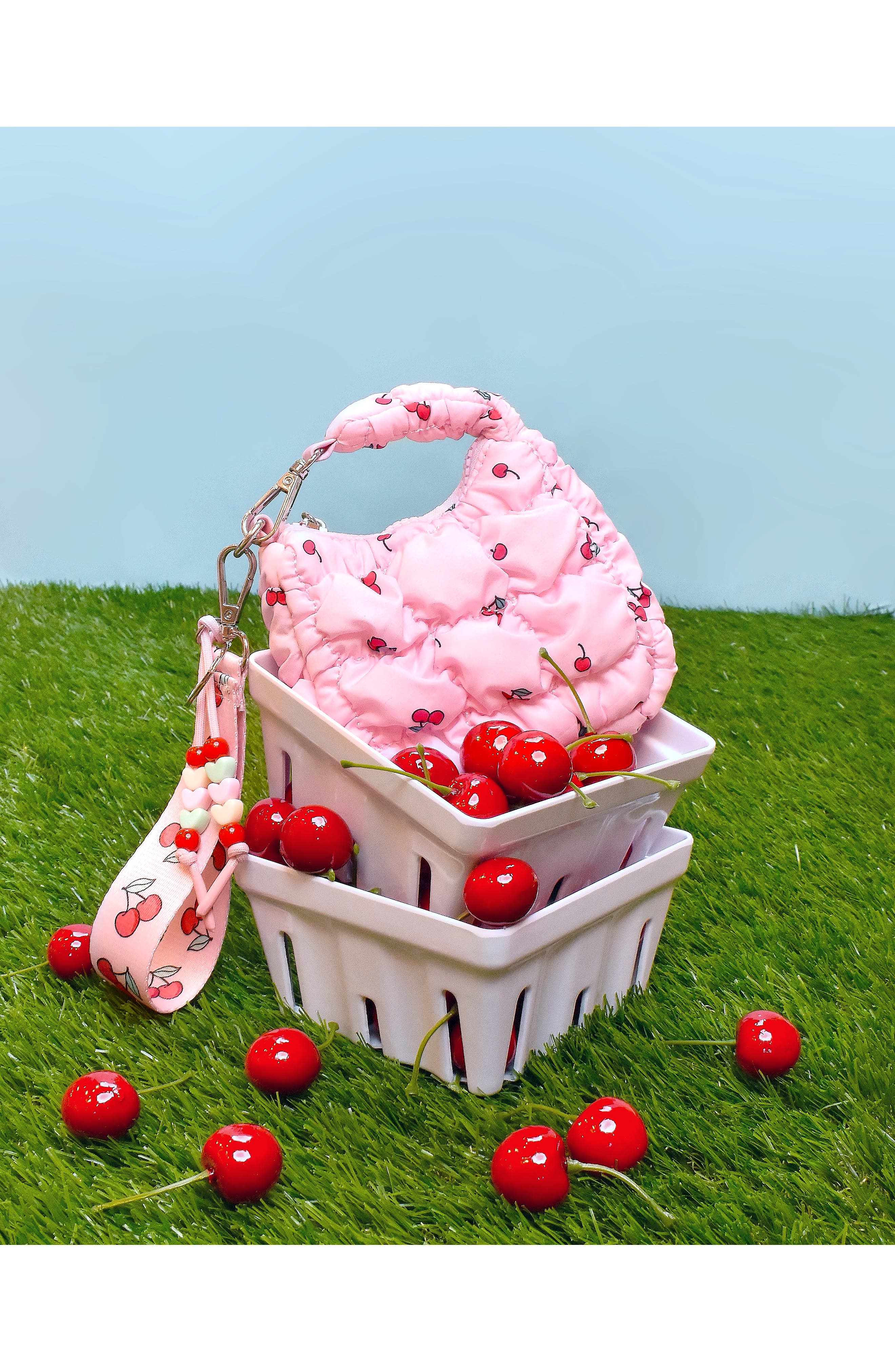 OMG Accessories Kids' Cherry Bag & Charm Set, Alternate, color, 