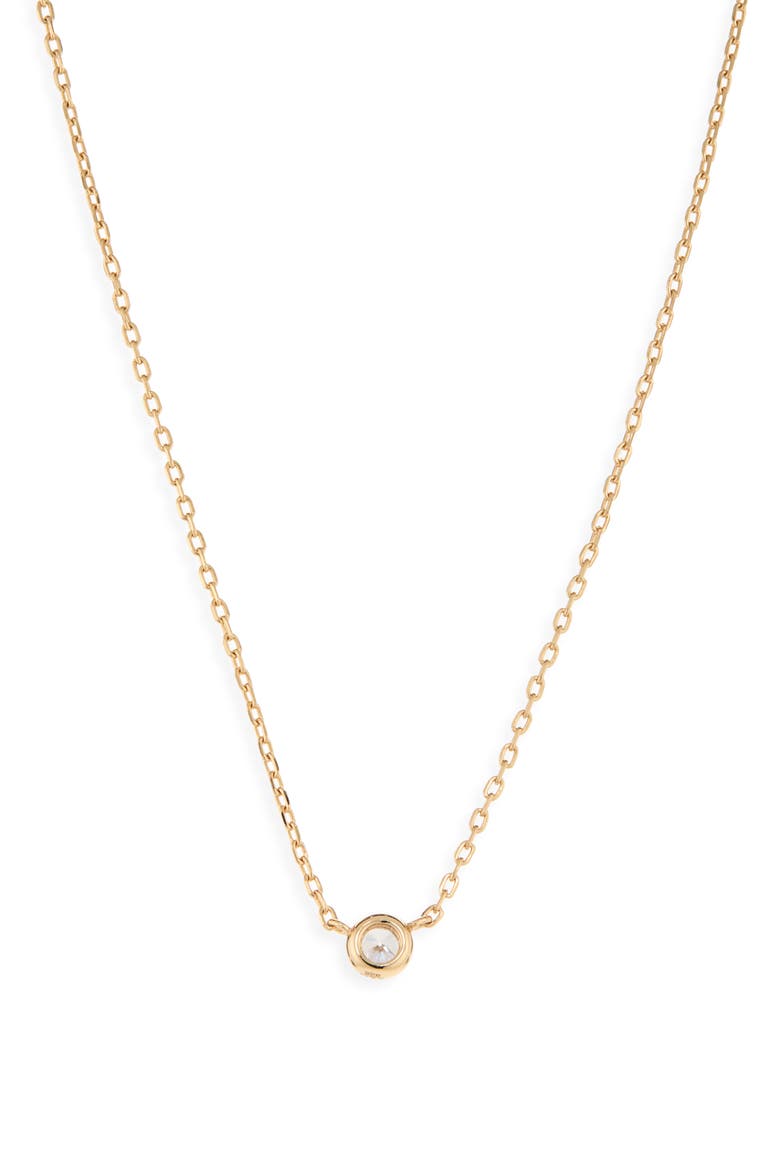 Crystal Pendant Necklace, Main, color, GOLD