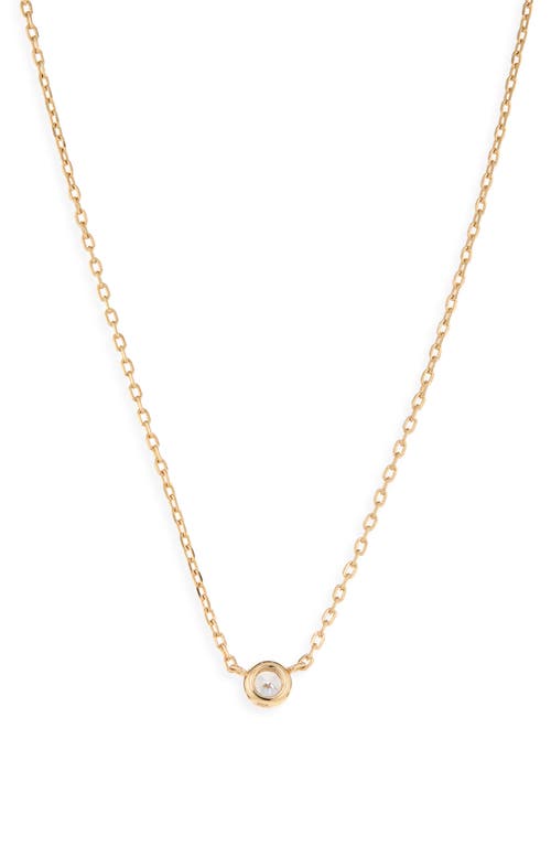 Astrid & Miyu Crystal Pendant Necklace in Gold at Nordstrom